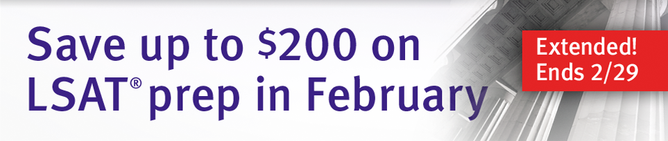 Save up to $200 on LSAT prep in February!