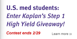 U.S med students: Enter Kaplan's Step 1 High Yield Giveaway!