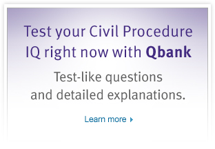 Kaplan Civil Procedure Qbank 1