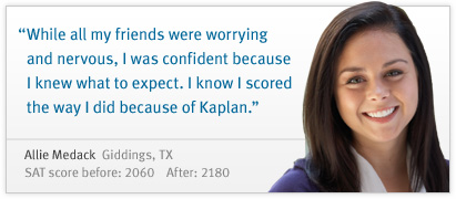 Kaplan SAT Preparation Student Testimonial