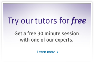 Try our tutors for free. Get a free 30 minute session with one of our experts. Learn more.