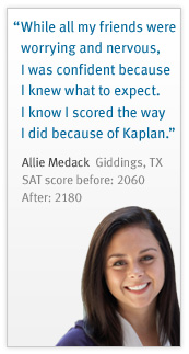 Kaplan SAT Preparation Student Testimonial