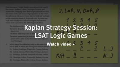 Kaplan Strategy Session: LSAT Logic Games