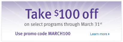 Take $100 off!