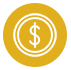 Yellow Dollar Icon