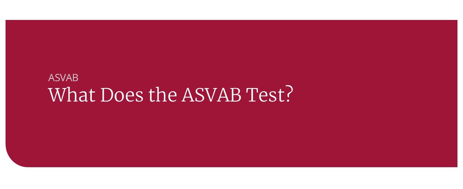 What subjects does the ASVAB test